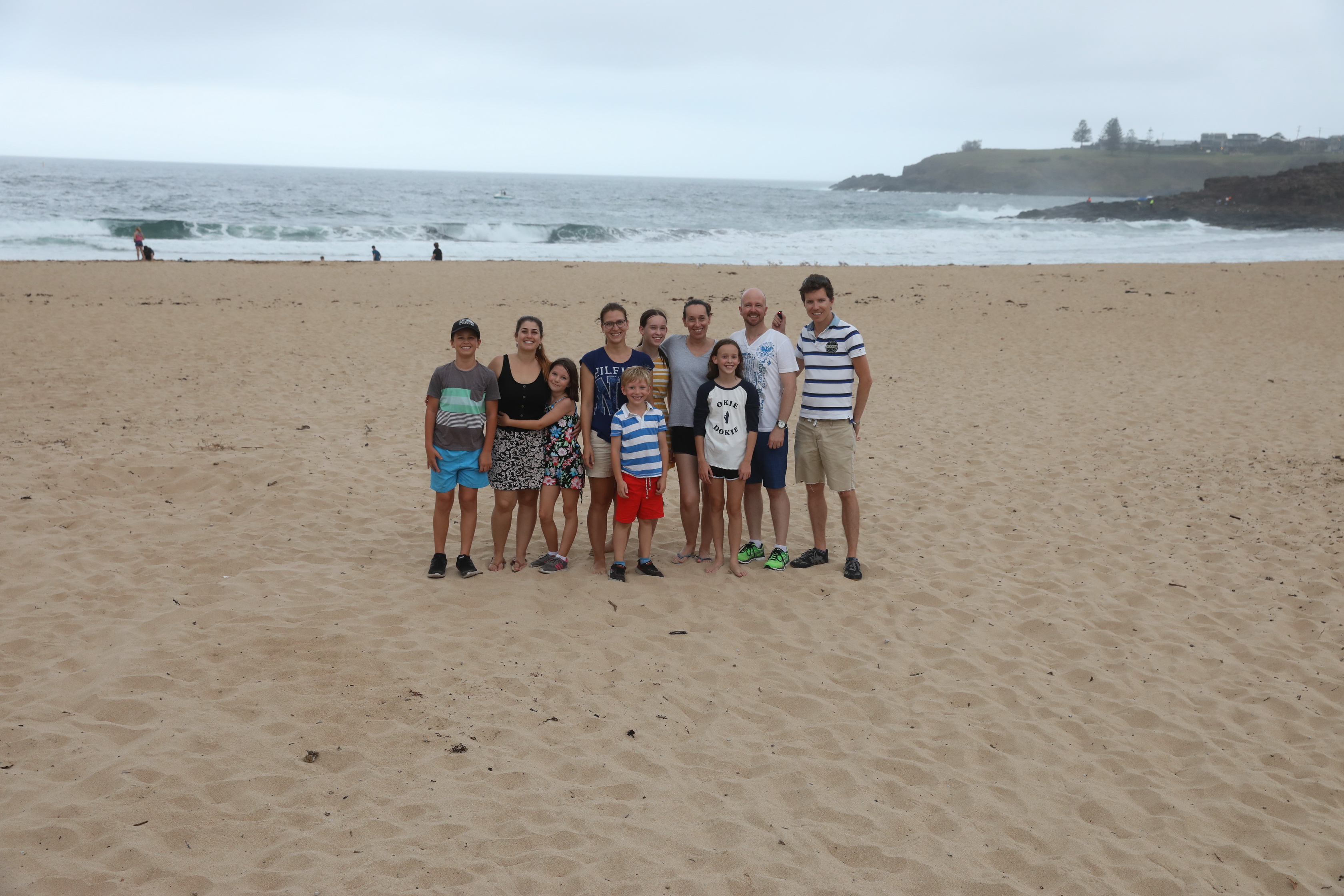 family photo at Kiama Surf Beach